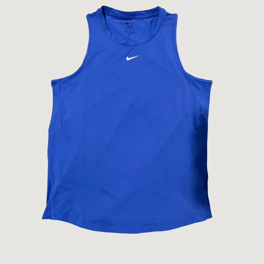 Nike One Dri-FIT Tank Top Sleeveless Women Size Medium  Blue Performance Shirt